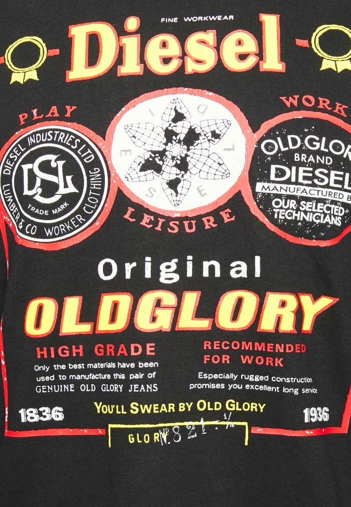 Diesel T-JUST-E36 UNISEX - Print T-shirt - Black 5 Diesel T-JUST-E36 UNISEX - Print T-shirt - Black - Image 5