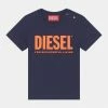 Diesel JUSTLOGOYB UNISEX - Print T-shirt - Orange