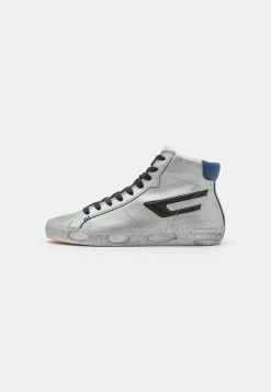 Diesel S-LEROJI MID X UNISEX - High-top Trainers - Silver