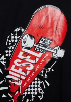Diesel TACTU OVER - Print T-shirt - Black -Diesel shop f48e1ce69a714910ba3ce0d6bca5dd15