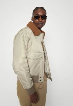 Diesel CARLO - Light Jacket - Beige -Diesel shop f625af3b30a64b14917dabe2e4936d4e