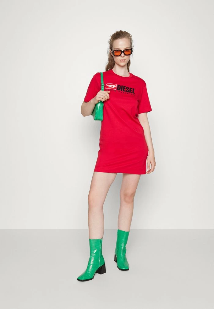 Diesel D-EGOR-DIV - Jersey Dress - Red 2 Diesel D-EGOR-DIV - Jersey Dress - Red - Image 2