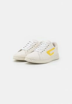 Diesel S-ATHENE LOW W - Trainers - White/yellow -Diesel shop fc78e7dd55ec4911ab374ca045824315