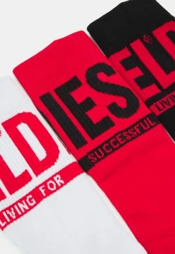 Diesel SKM-RAY 3 PACK UNISEX - Socks - Black/white/red -Diesel shop ffd757725c044daca939d1edb210d040